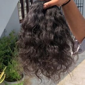 Raw Indian Hair Directly From India Remy Virgin Wavy 100% Human Hair Extensions Weave Unprocessed Cuticle Aligned Hair Bundles
