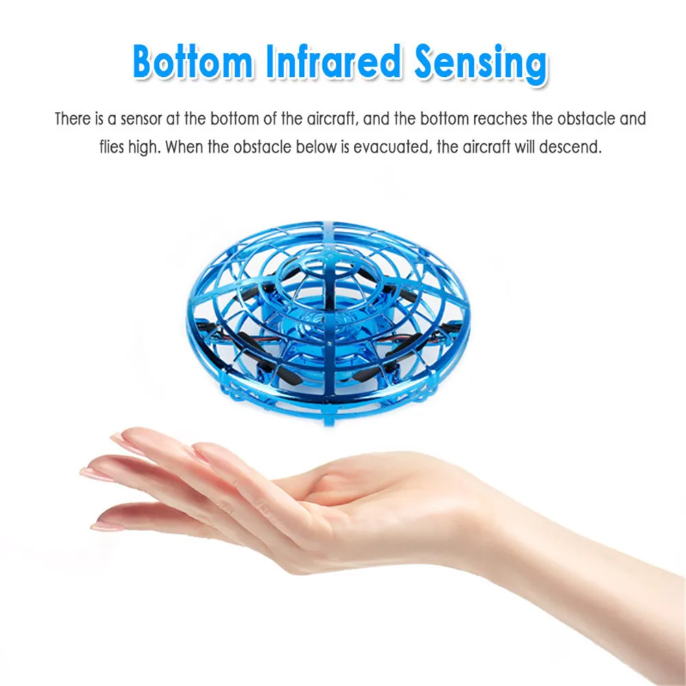 Kids Christmas Birthday Gifts Magic Hand Flying UFO Drone LED Electric Toys Electronic Toy Mini Induction Drone UFO