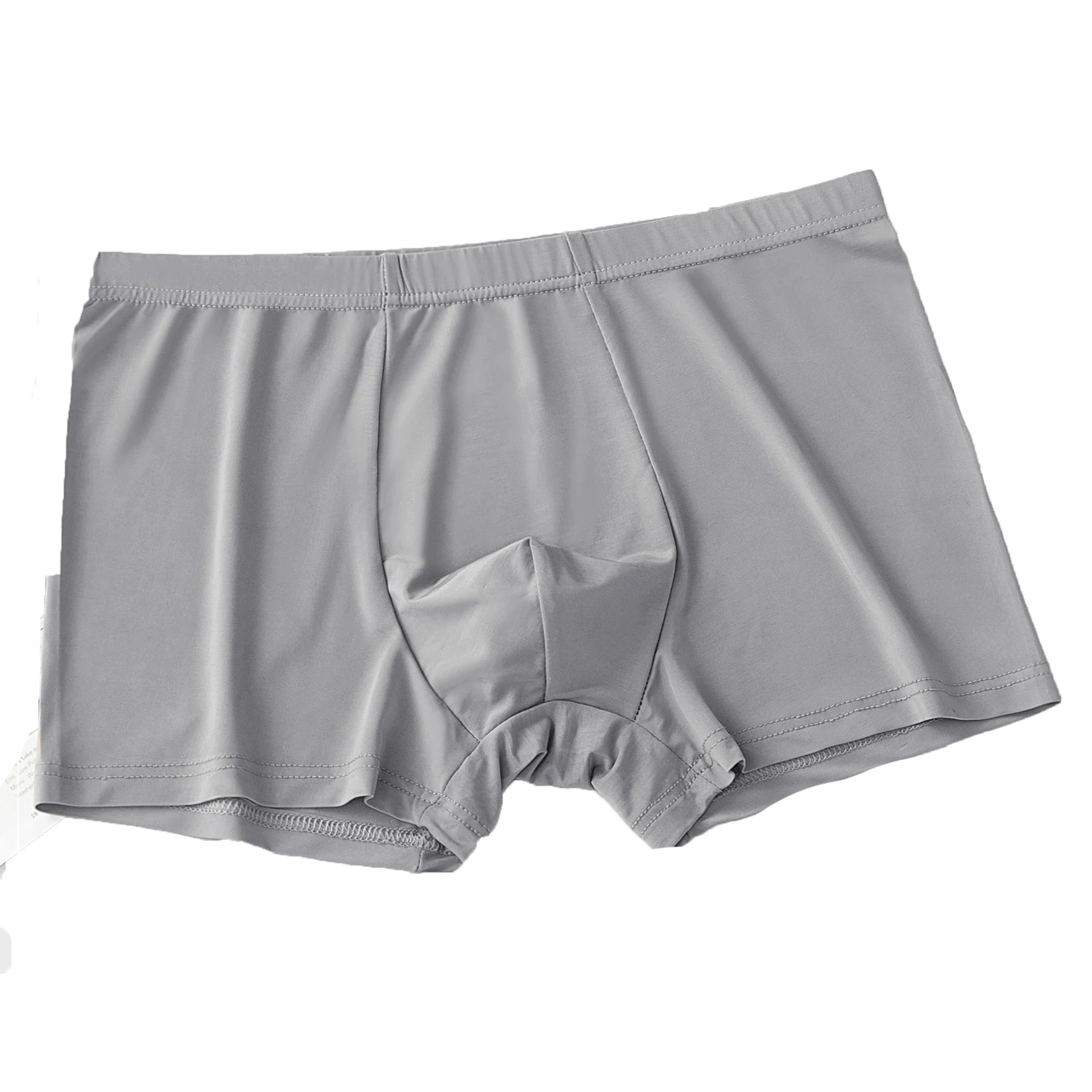 Трусы-боксеры мужские тонкие из вискозы, бесшовные плавки, плоские быстросохнущие, однотонное нижнее белье