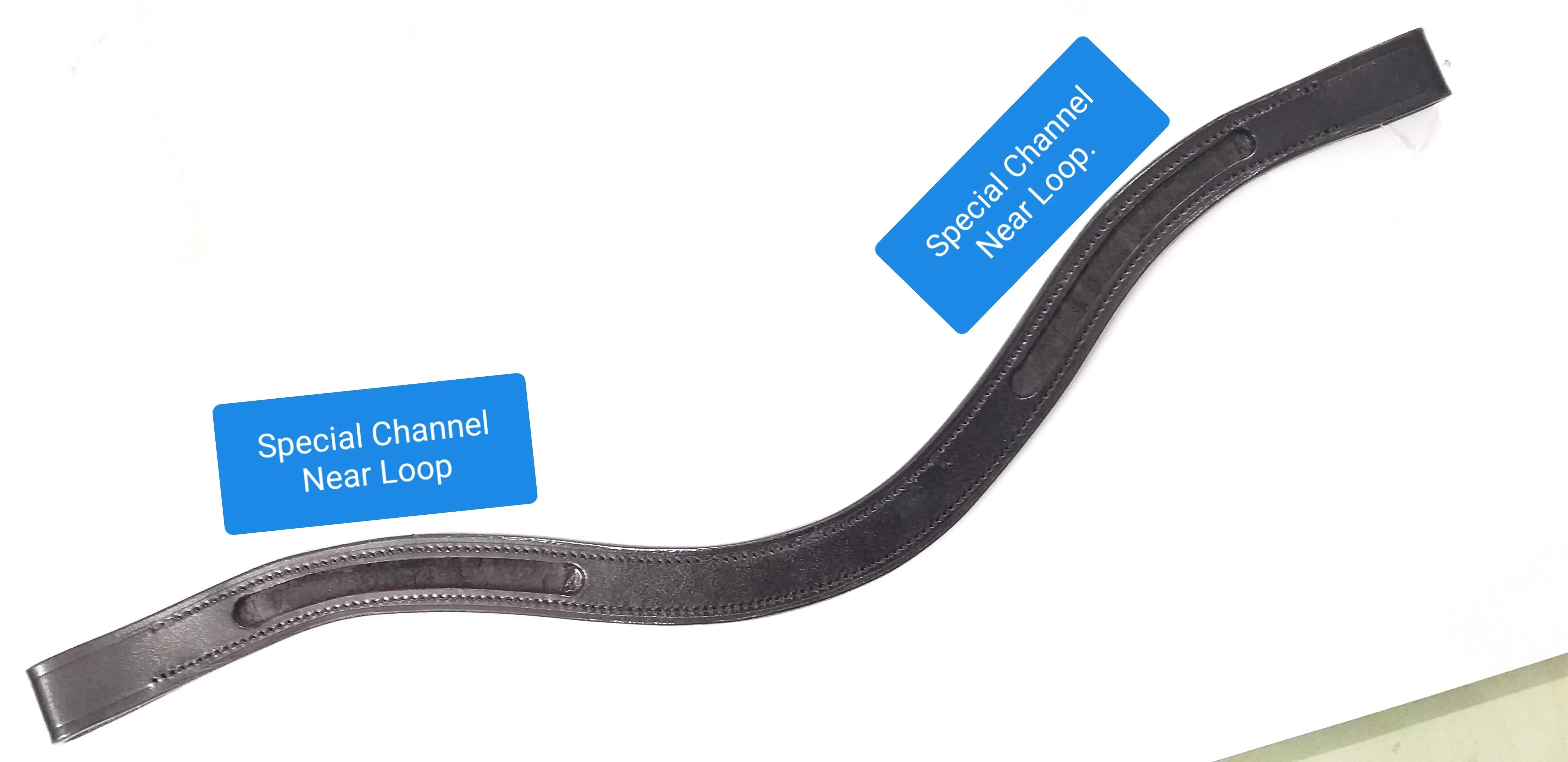 HIGH QUALITY LEATHER DUAL EMPTY CHANNEL LUXURY BROW BAND FOR HORSE BRIDLE English horse racing products from India