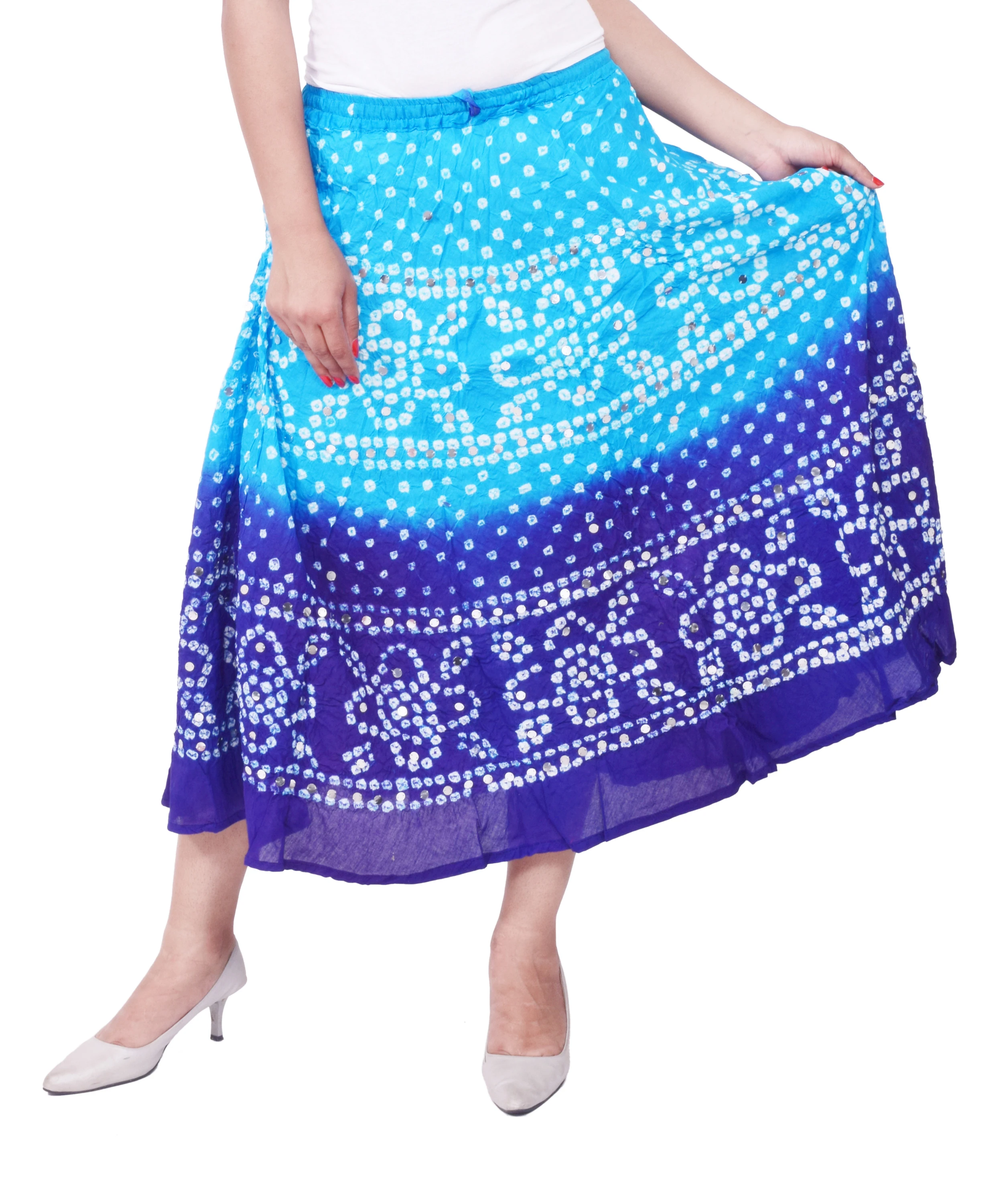 Latest Indian Jaipuri Bandhej Latest Design Long Skirt