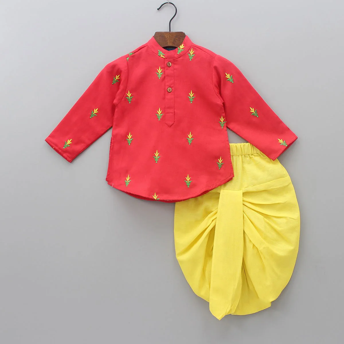 Традиционная коллекция ручной работы для детской вечеринки специальная красивая дизайнерская курта с длинными рукавами цветочной вышивкой и