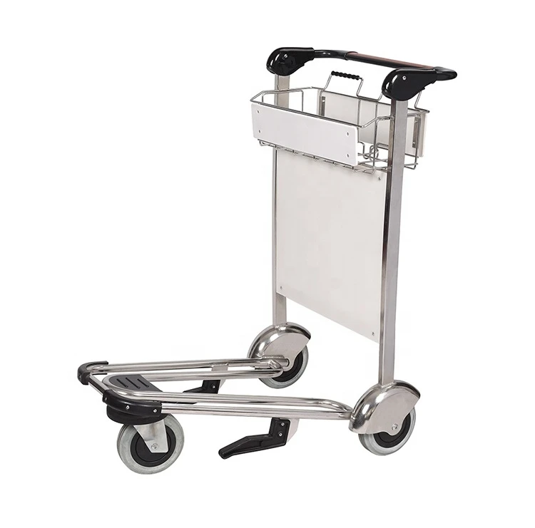 Airport trolleys 3 wheel airport luggage trolley with brake from Viet Nam OEM/ODM Airport luggage Trolley with brake
