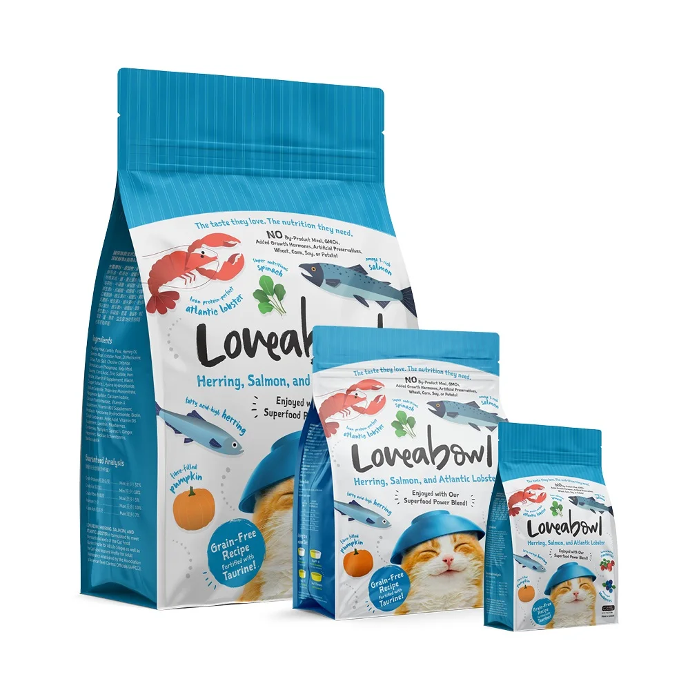 Сухая еда для кошек бренд Loveabowl Канадское происхождение Улучшение иммунитета мех сельдь лосось и Атлантика Лобстер корм 9