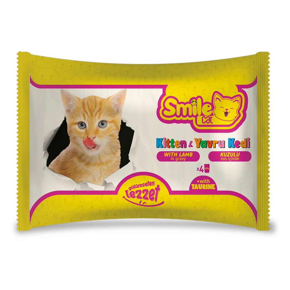 Сумочка для влажной кошки с ягненком на подливке 100 г