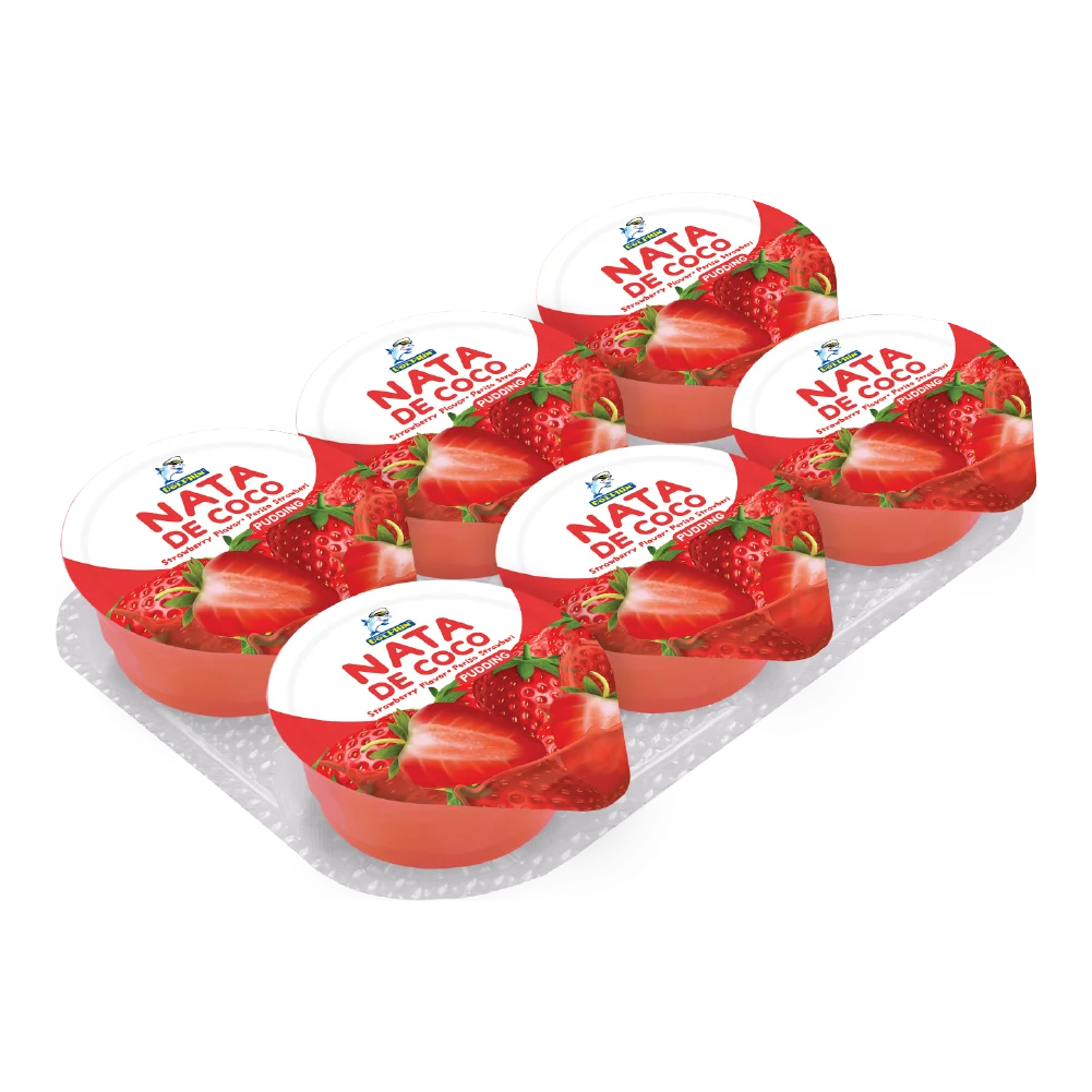 
Strawberry Pudding 6 Cups with Nata De Coco 85g [Captain Dolphin] 