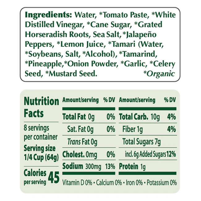  Здоровый и вкусный кремовый кетчуп органический портландский коктейльный соус 17 NT WT OZ