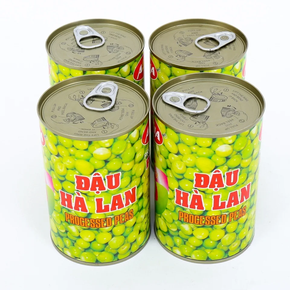 Brine Green Peas 450ml Vietnam Top Canned Food