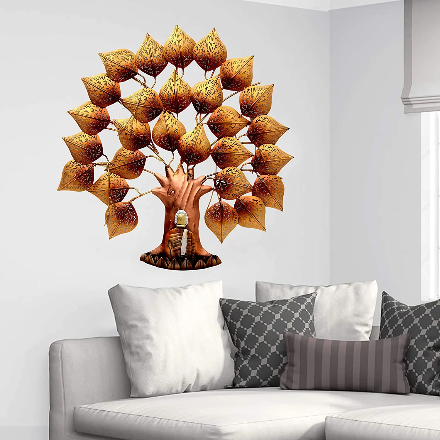 BUDHHA TREE LED SMALL Antique Vintage  unique art multicolor for wall decoration modern metal art home wall decoration