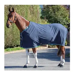 High Quality Cotton / Polyester Horse Winter Cover Rugs Quilted Design In Navy Blue Colors