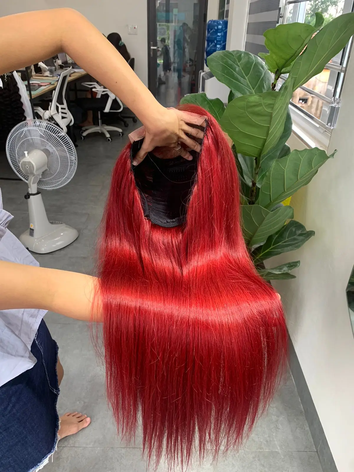 Лучшая цена супер двойной парик естественного цвета короткие волосы вьетнамские человеческие