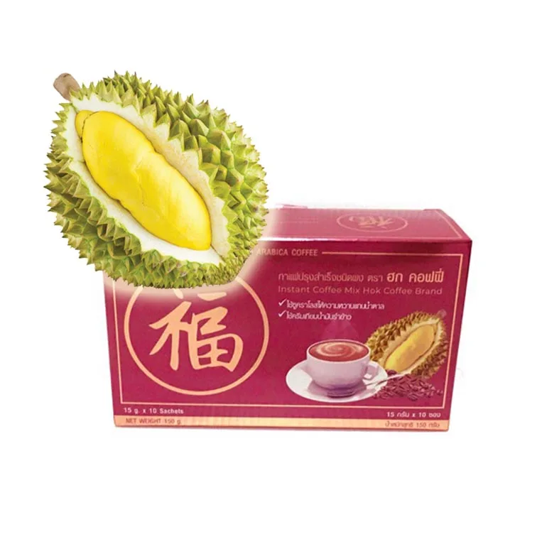 Durian Lovers Must Try Hok Durian Coffee High Quality Product From Thailand Instant Coffee Blended With 24 Beneficial Extracts