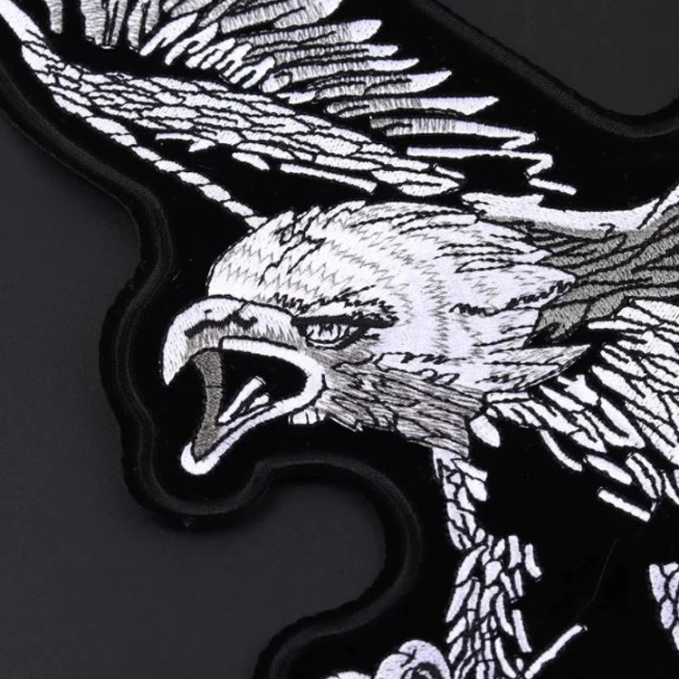 High Quality Big Eagle Wings Patches Embroidered Biker Motorcycle Iron on Patch DIY for Clothes Badge Fabric for Clothes Sticker