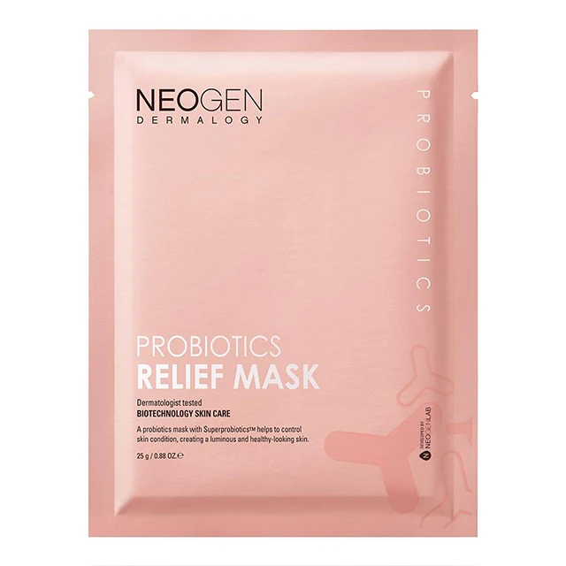 Neogen probiotics relief sheet mask Private Label OEM ODM Custom Logo skincare Korean Cosmetics wholesale skin care Facial mask
