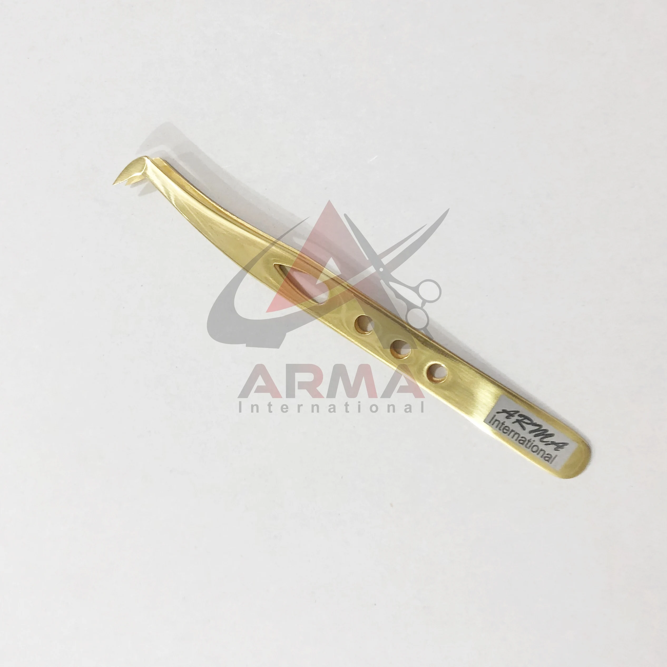 24K Gold Russian volume petal design eyelash tweezers  Eyelash Extension Tweezers with custom logo