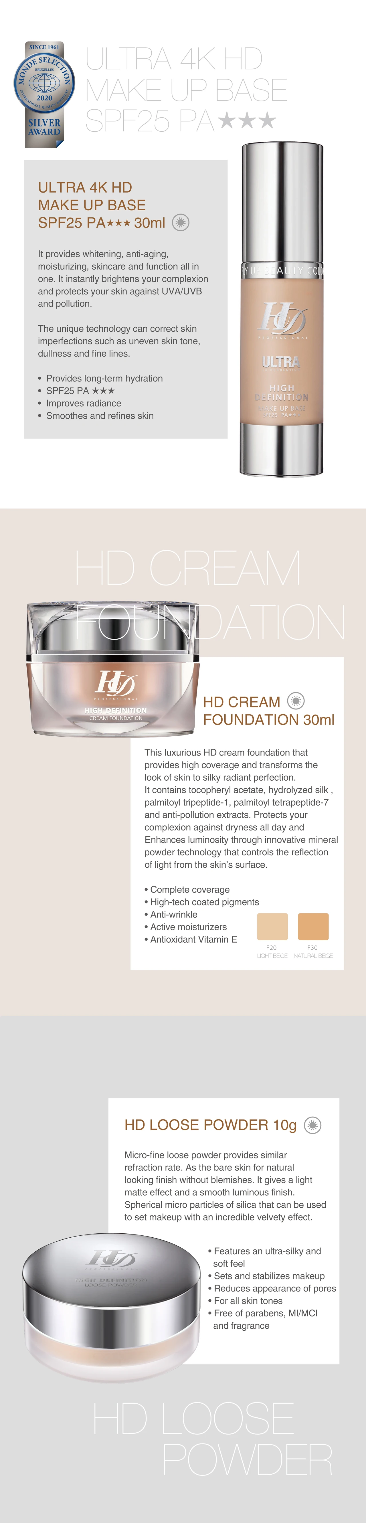 cream foundation set