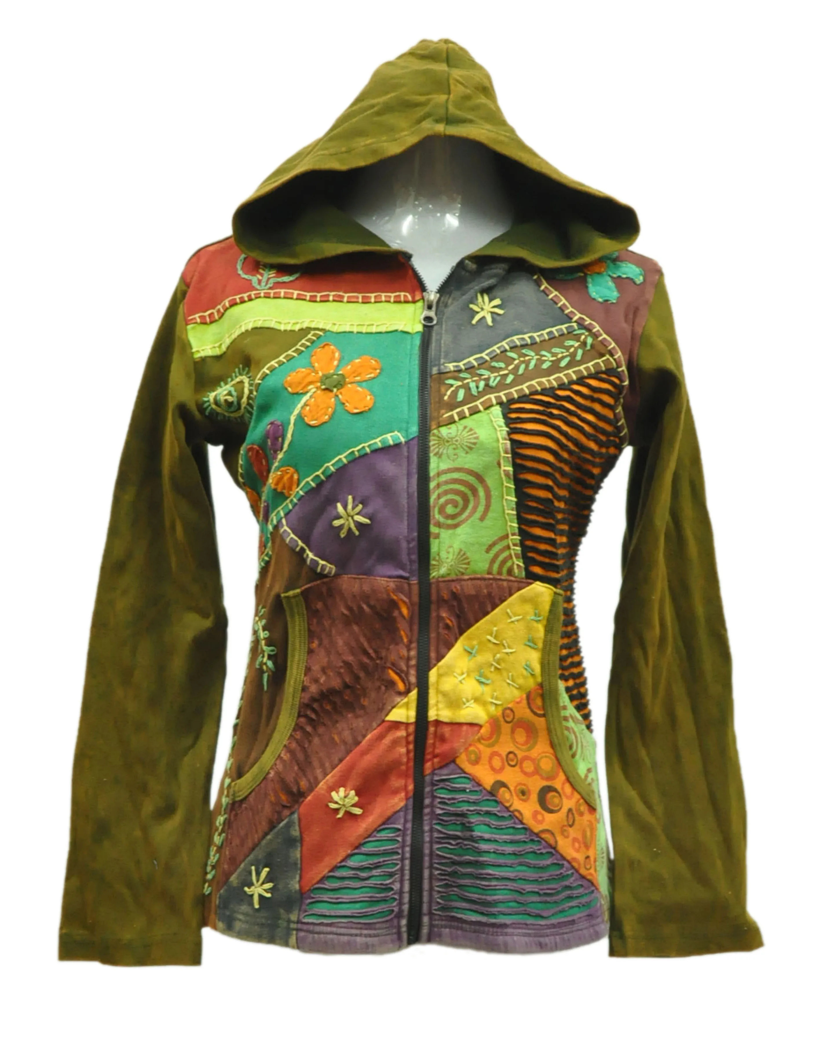 Beautiful Bohemian Enzyme wash Hoodies Jacket Ladies Clothing CSWJ 211