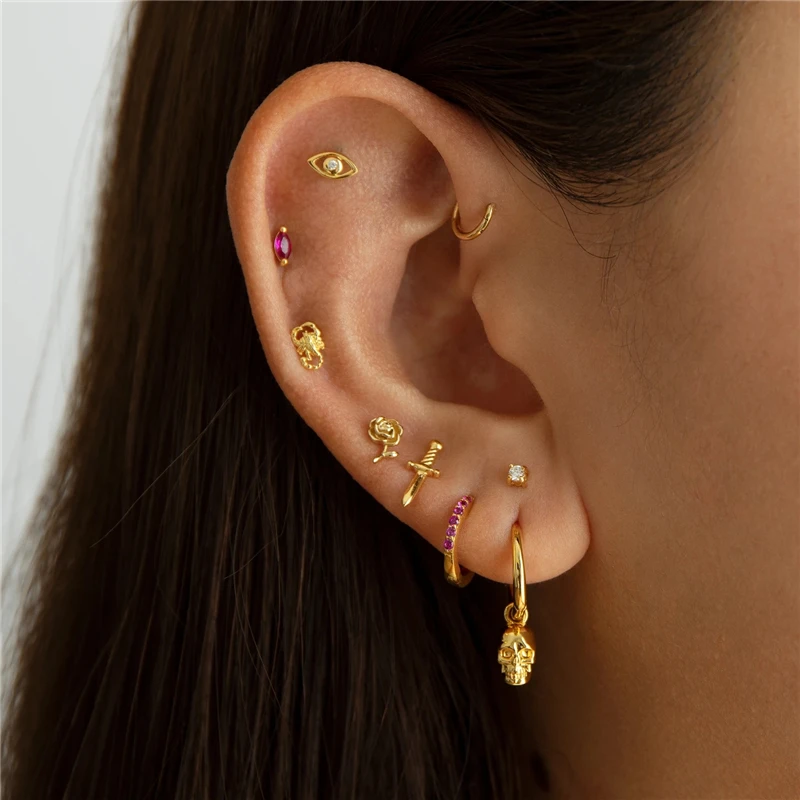 CANNER 2021 Special Design 925 Silver Women Ear Studs Body Piercing Jewelry Scorpion Earrings