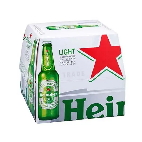 Светлый пивной лагер Heineken, бутылки 12 унций