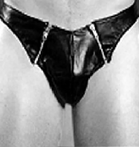  Клубная одежда JOCK из натуральной кожи черного