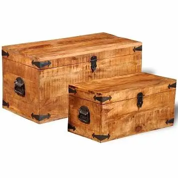 GIFTS & CRAFTS TOYS BOX PARTY & WEDDING USE TREASURE WOODEN STORAGE TRUNK BOX FROM INDIA ANTIQUE DESIGN BOXES WITH METAL LOCK