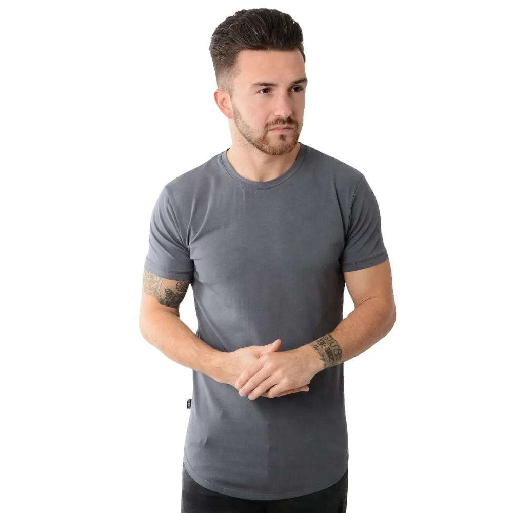
New Fashion t shirts Black Melange Color Men Slim Fit t shirts | Round Neck Men casual wear streetwear jogging T shirts 