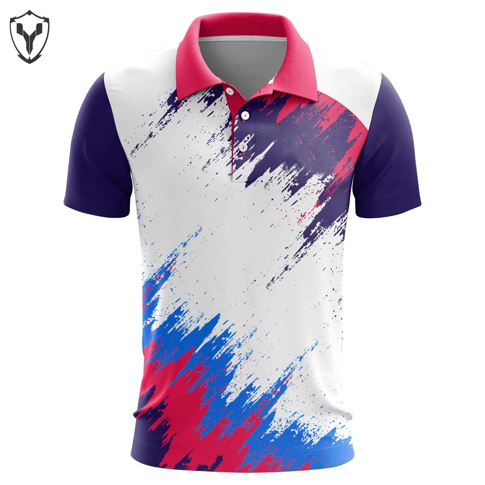 Custom Team Clothing Sportswear High Quality Factory Design All Over Full Dye Sublimation Latest Design  Cricket Jersey  For Men