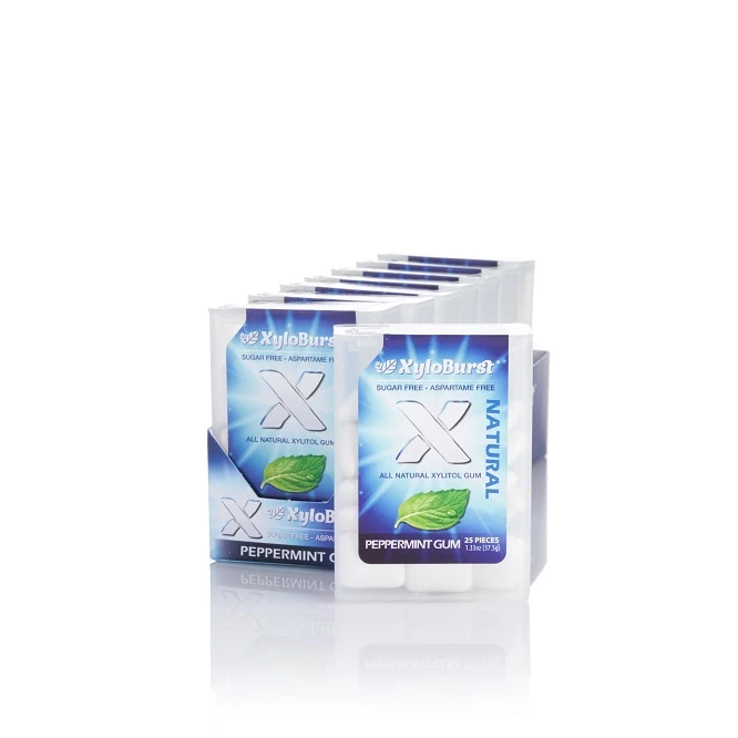 Xyloburst Sugar Free Peppermint Gum 25 ct. Jar (8-pack)