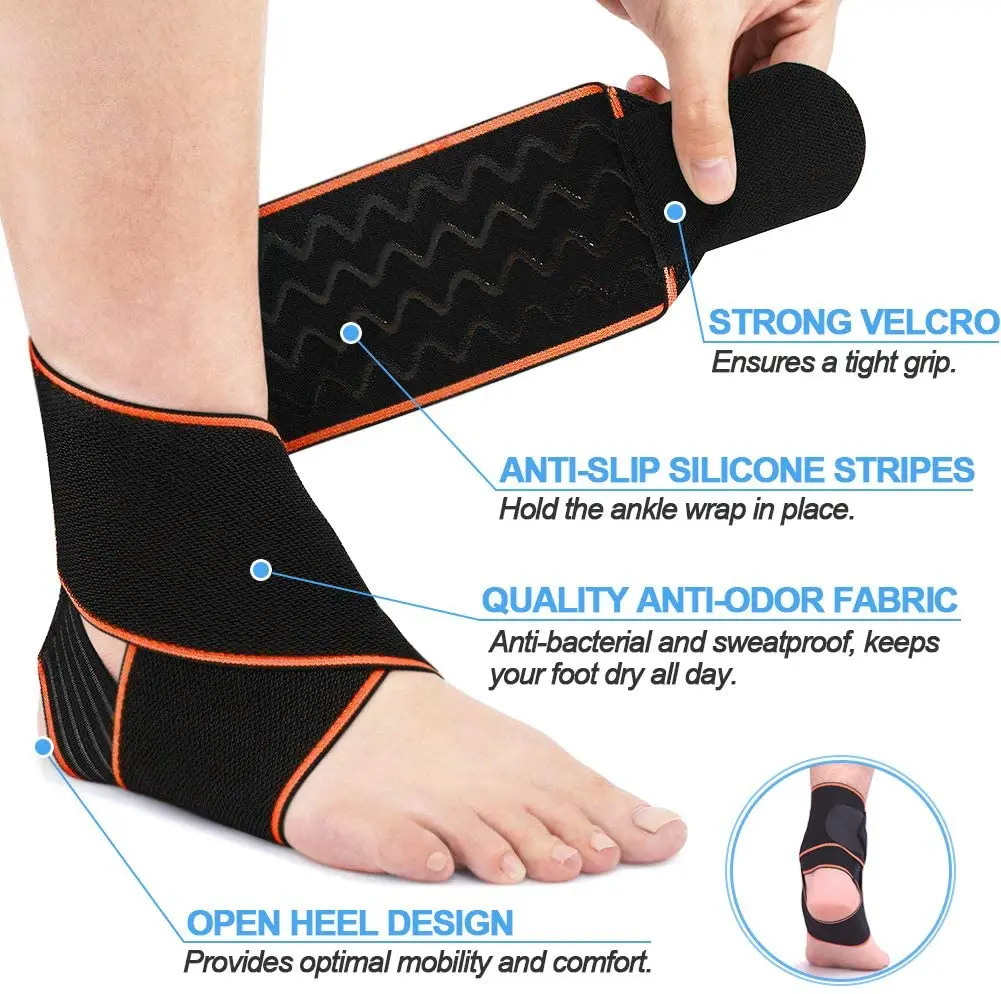 Adjustable Ankle Support Custom Neoprene Ankle Brace Flexible open toe Breathable Ankle support Wraps