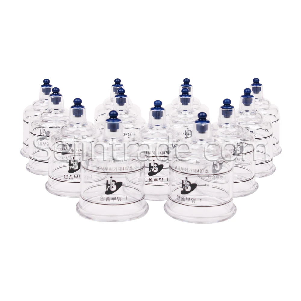 HANSOL Cupping Set(19cups) Hijam High Quality Sterilized Plastic Vacuum Suction Cupping Set 1 Box Chinese Medicine Apparatus