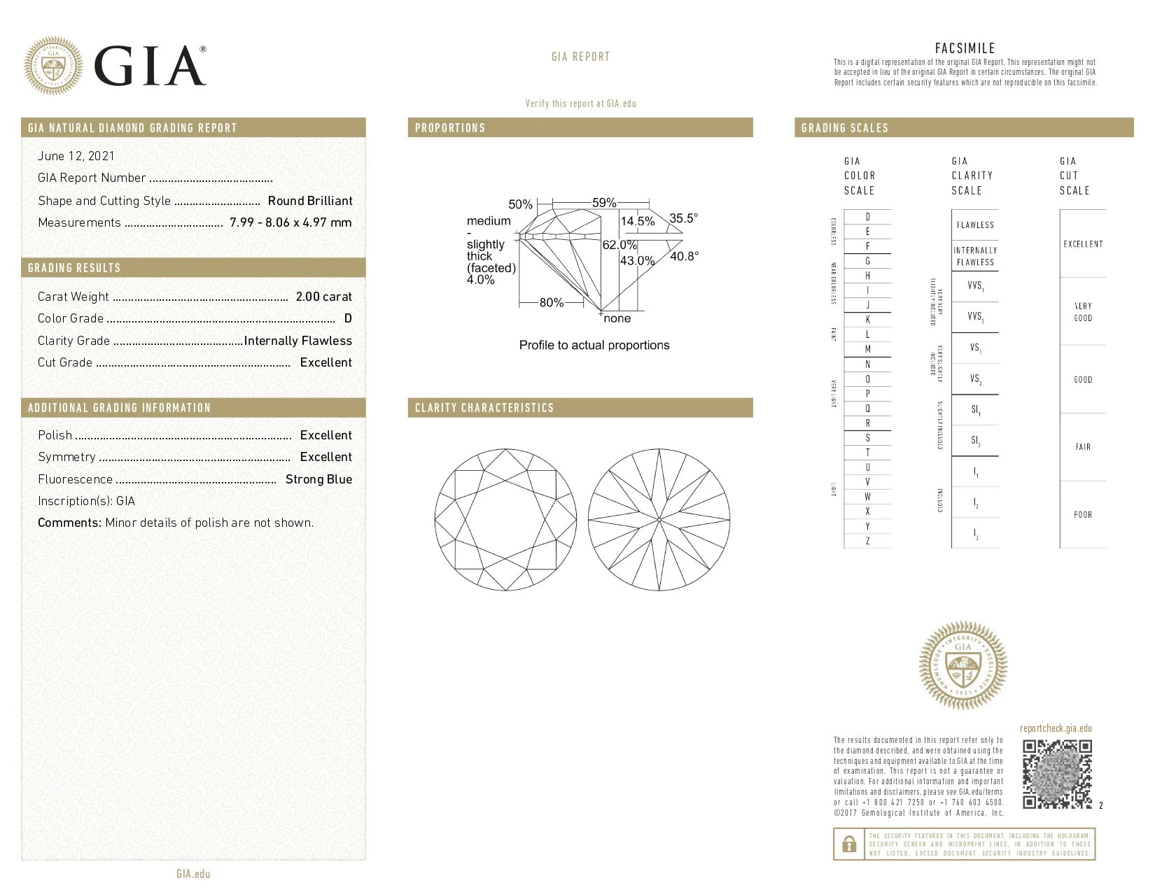 2 Carat D Color IF Clarity Round Brilliant Cut 100% Natural Loose GIA Certified Solitaire Wholesale Diamond For Jewelry