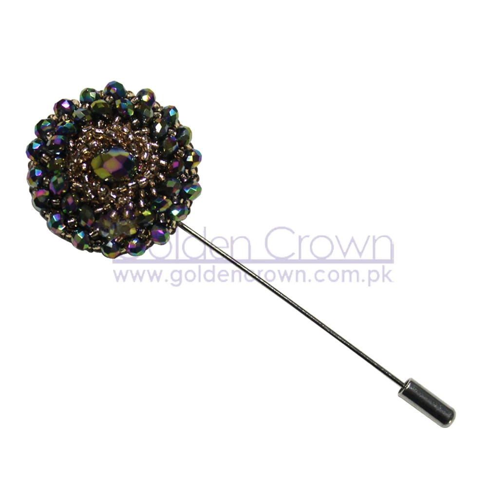 Fashion Daisy Flower Lapel Pin Brooch Men Lapel Pins Crystal Men Brooch for Suits Handmade Rhinestone Brooch Pins