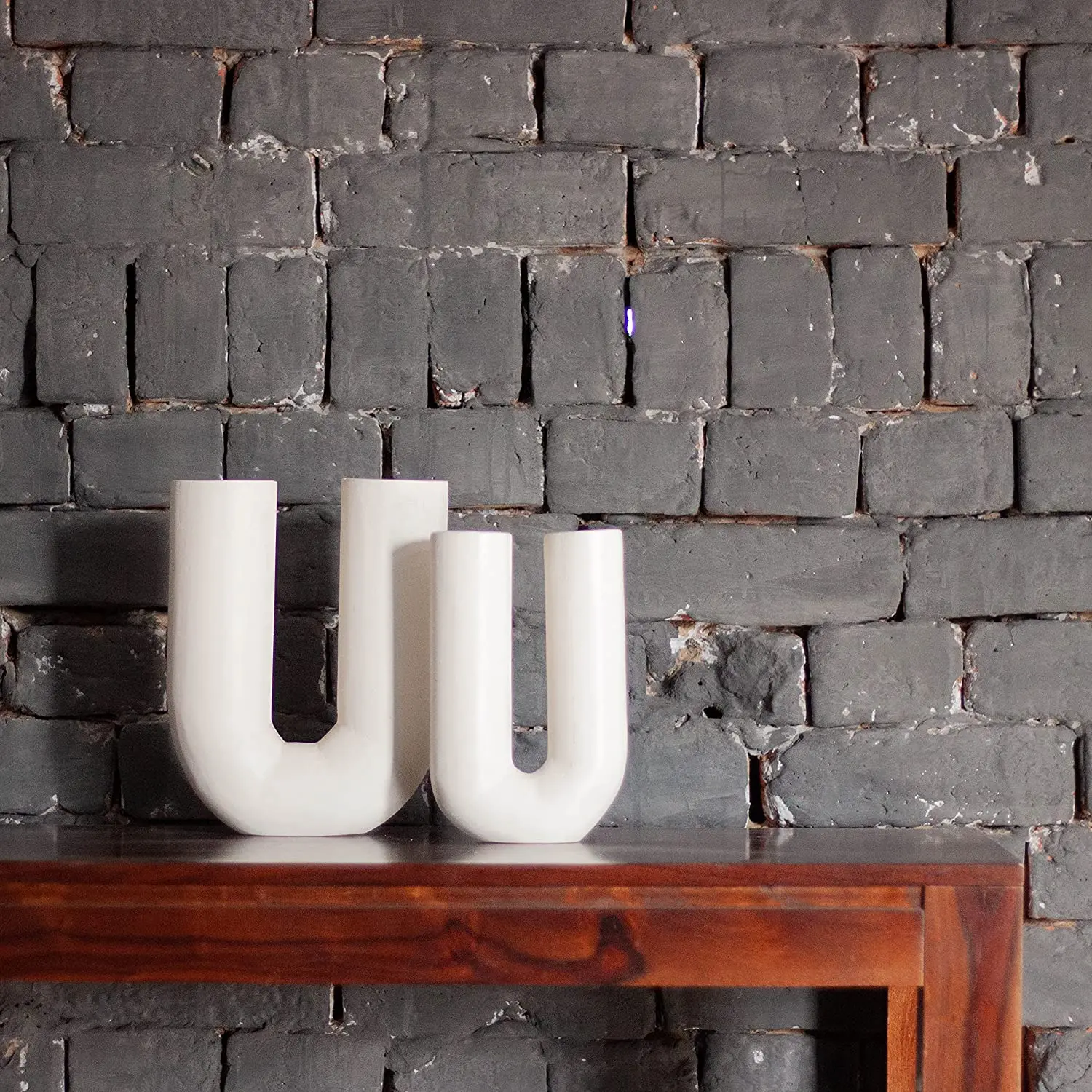 
U shape Flower Vase for Table Decoration indoor Home decor indoor Planter Pot Flower Metal vase for Table Top Decor 