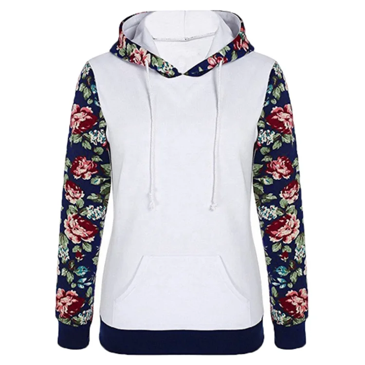 Top Trend High Quality Wholesale Floral Printed Hoodies Foe Women