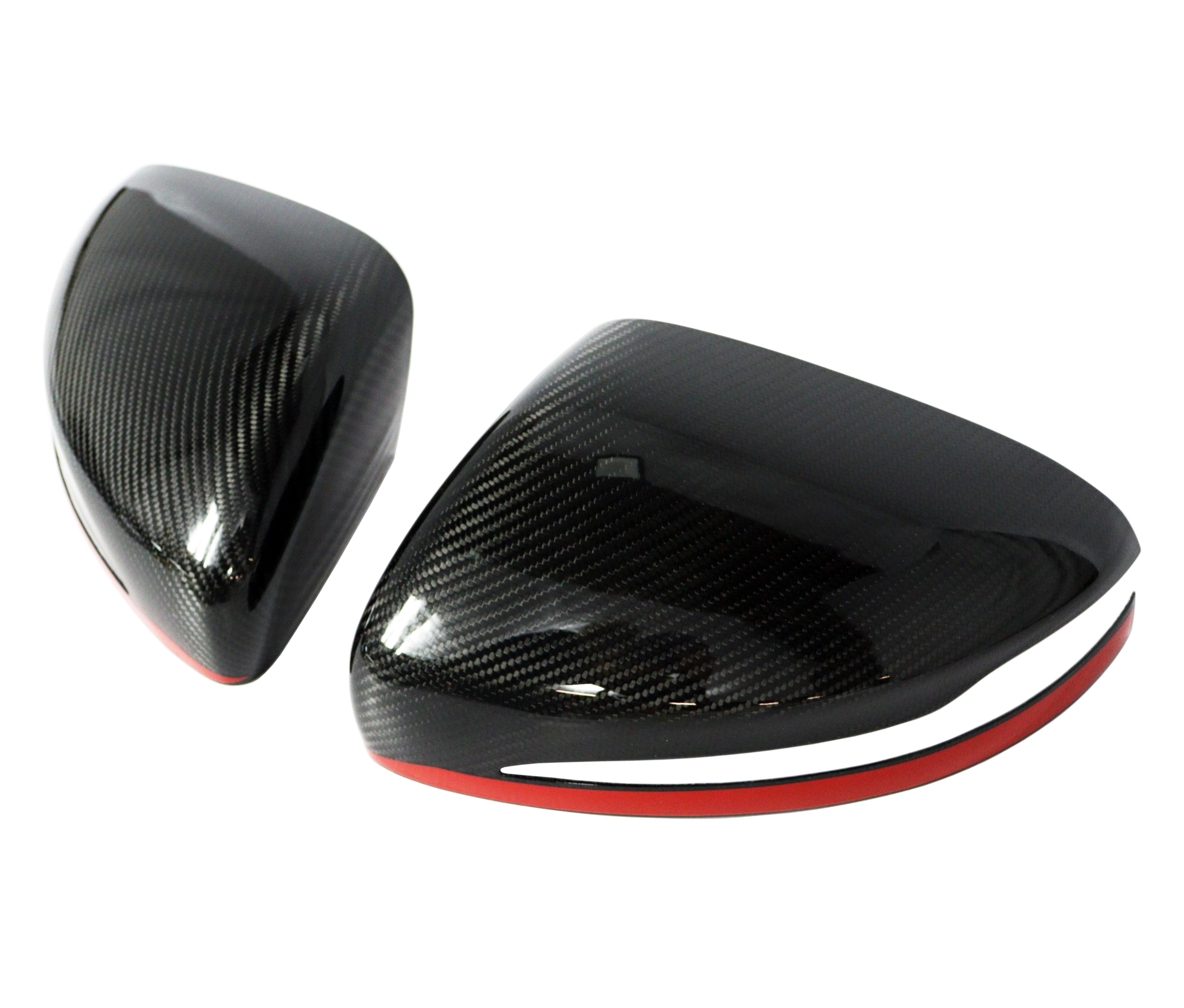Carbon Fiber Red Strip Side Mirror Covers made for Mercedes W463A W464
