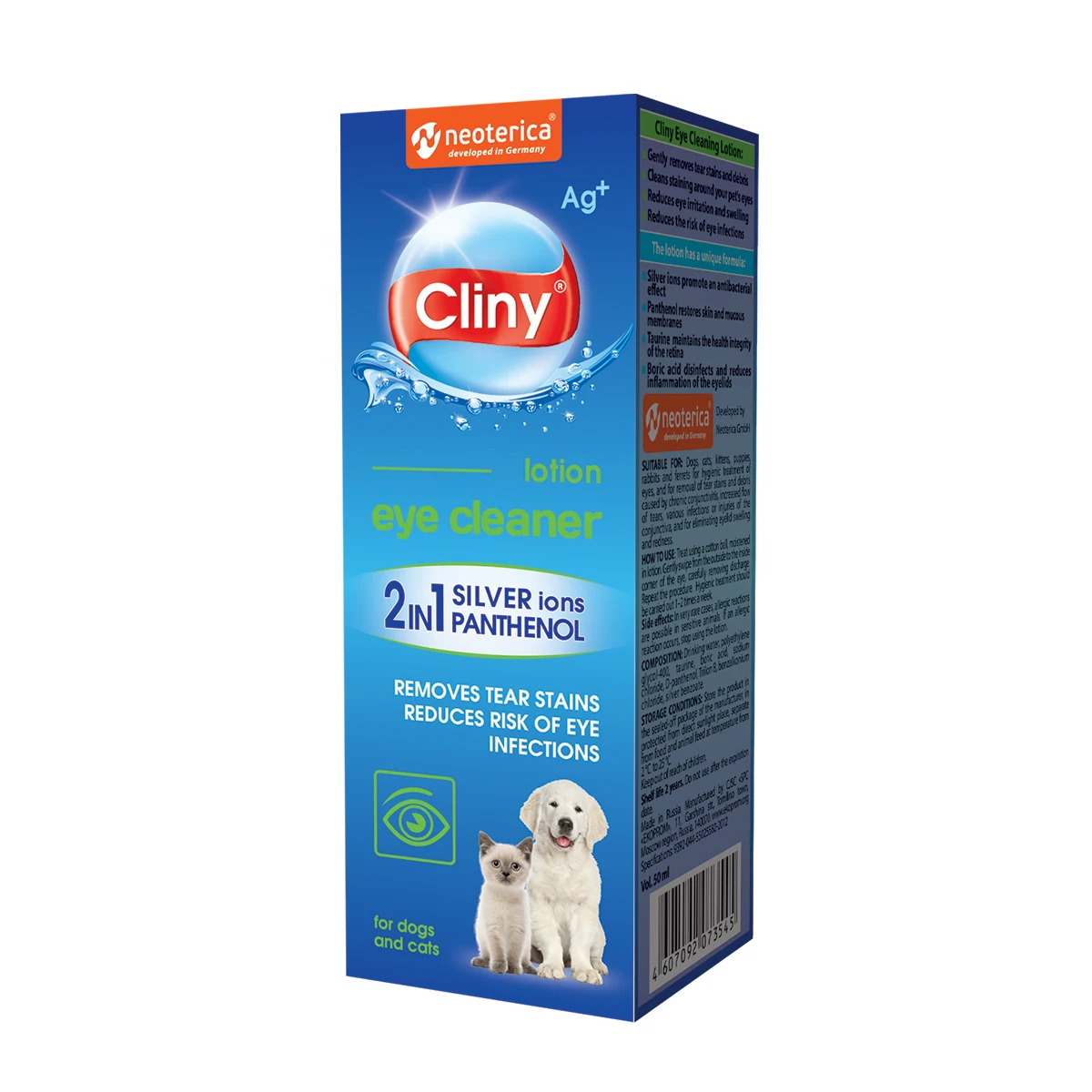 Cliny Eye Cleansing Lotion 50ml Pet Health Care & Supplements All-season Not Support Sustainable for Cats, Dogs Specialty Stores