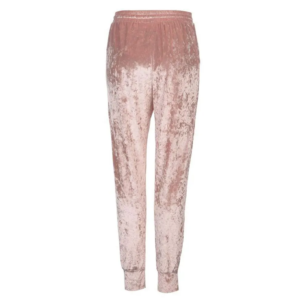 Custom made new fashion tracksuit for ladies latest design plain jogging sets two piece velour velvet sweat suits for women