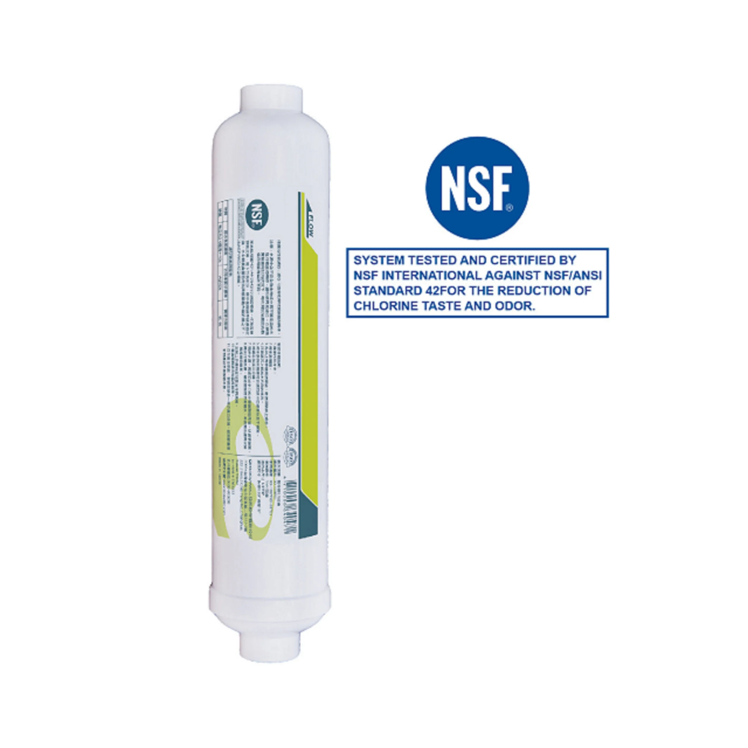 NSF Approved 10-Inch Inline UF Water Filter Cartridges Activated Carbon for Drinking Household and Car Use