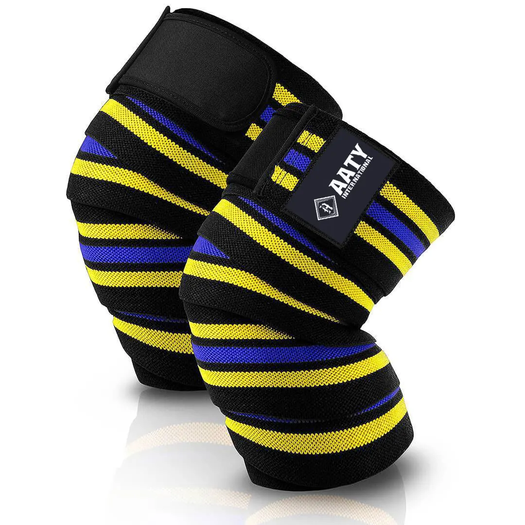 Knee Wraps Custom Elastic Gym Weight Lifting Powerlifting Heavy Duty Knee Wraps