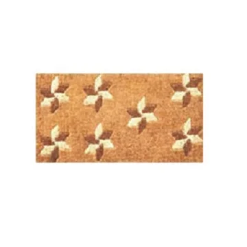 Eco Friendly Flower Printed Coco Nut Coir Fiber Mat New Arrival Summer Front Porch Entry Rug / Outside Doormats