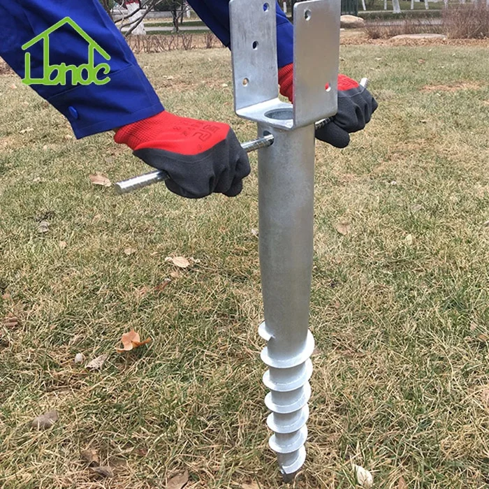 No Dig Ground Screw U Model Screw in Post Stake for Mailbox Post