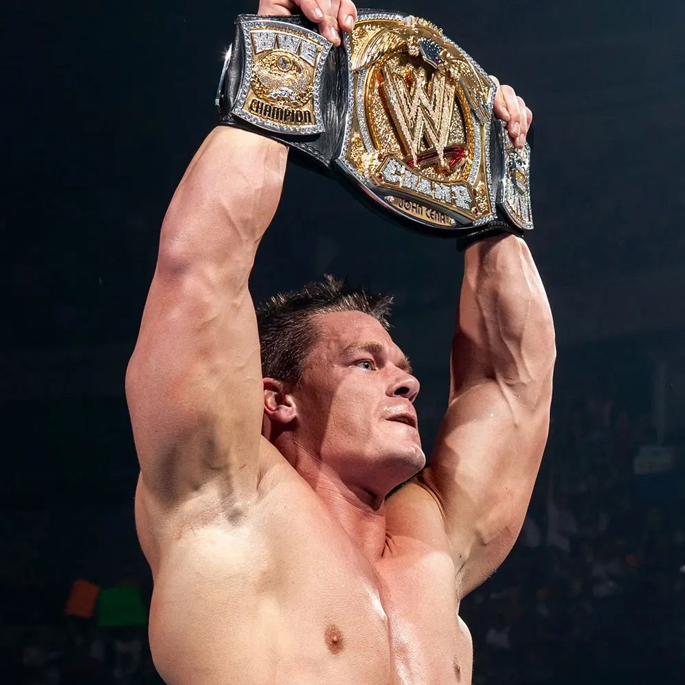 Official World Wrestling Authentic Championship Spinner Title Belt Gold Small