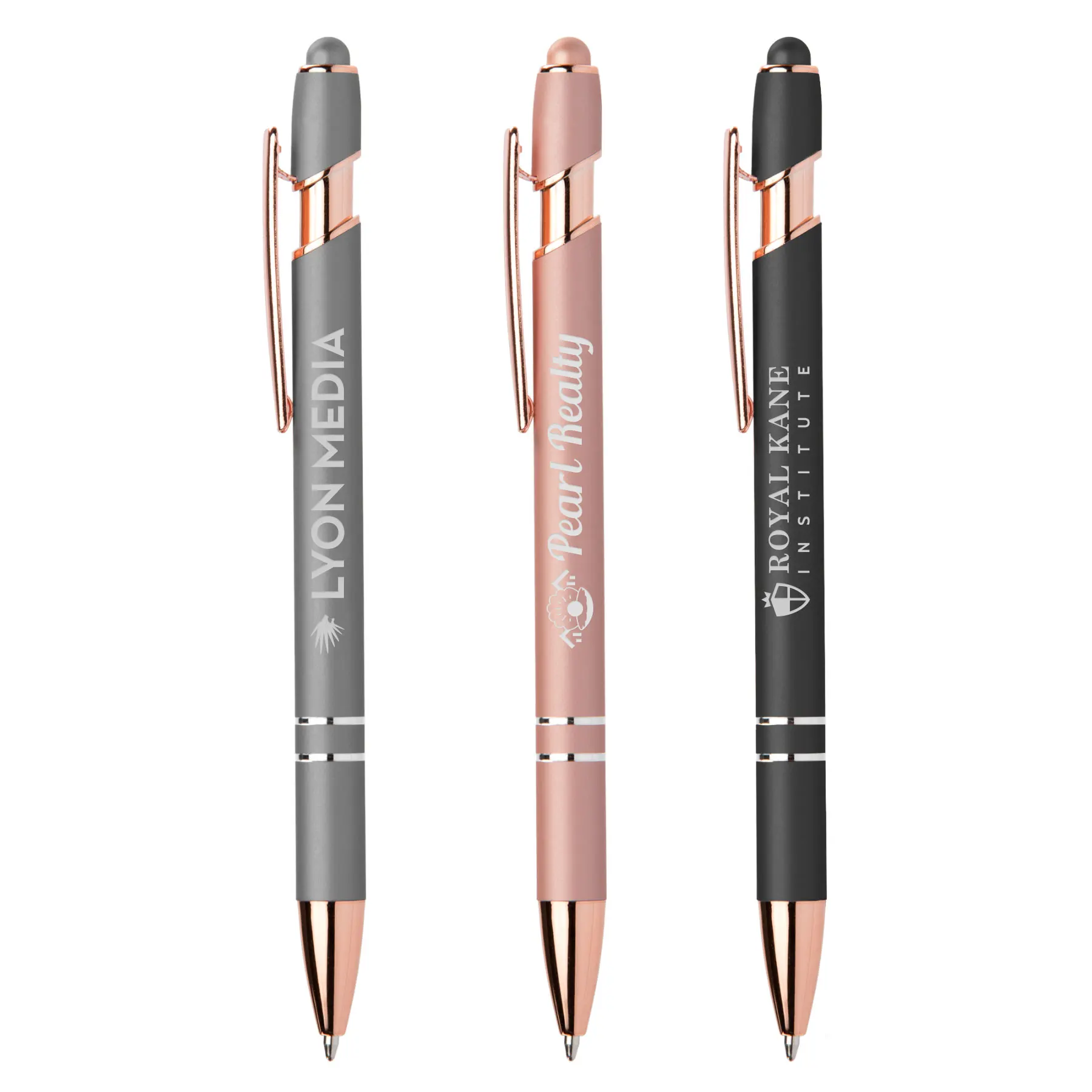 Ellipse Softy Rose Gold Metallic Pen with Stylus