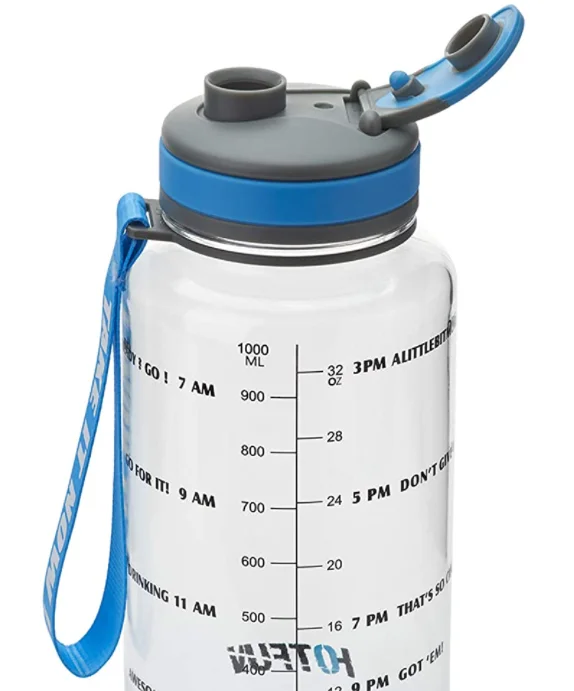 Нестандартная конструкция премиум качества 32 унций пластиковая Герметичная Бутылка Для Воды пластиковые бутылки с мотивационной маркером времени напоминание