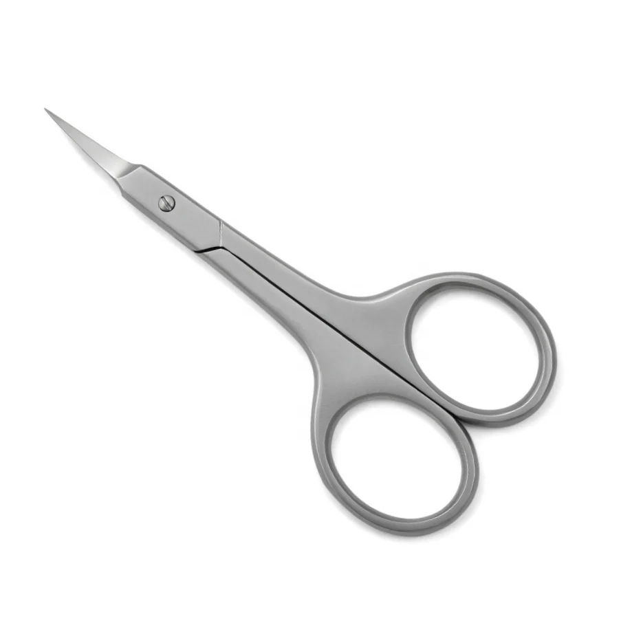 Curved Blade Slim Scissors Precise Pointed Tip Grooming Pedicure Tools Stainless Steel Cuticle Scissors for Manicure Beauty Use