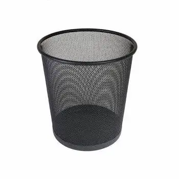 BLACK HIGH QUALITY GALVANIZED TRASH GARBAGE CANS GALVANIZED IRON TRASH GARBAGE CANS SIMPLE TRASH GARBAGE CANS