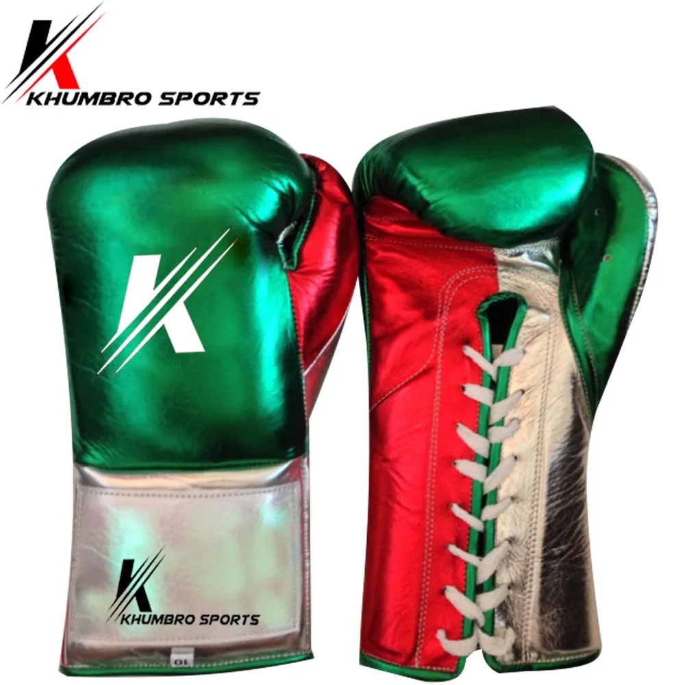 
Boxing Gloves Grant lace and loop Leather Boxing Gloves laced-up for Clubs Gym Boxing Fitness 