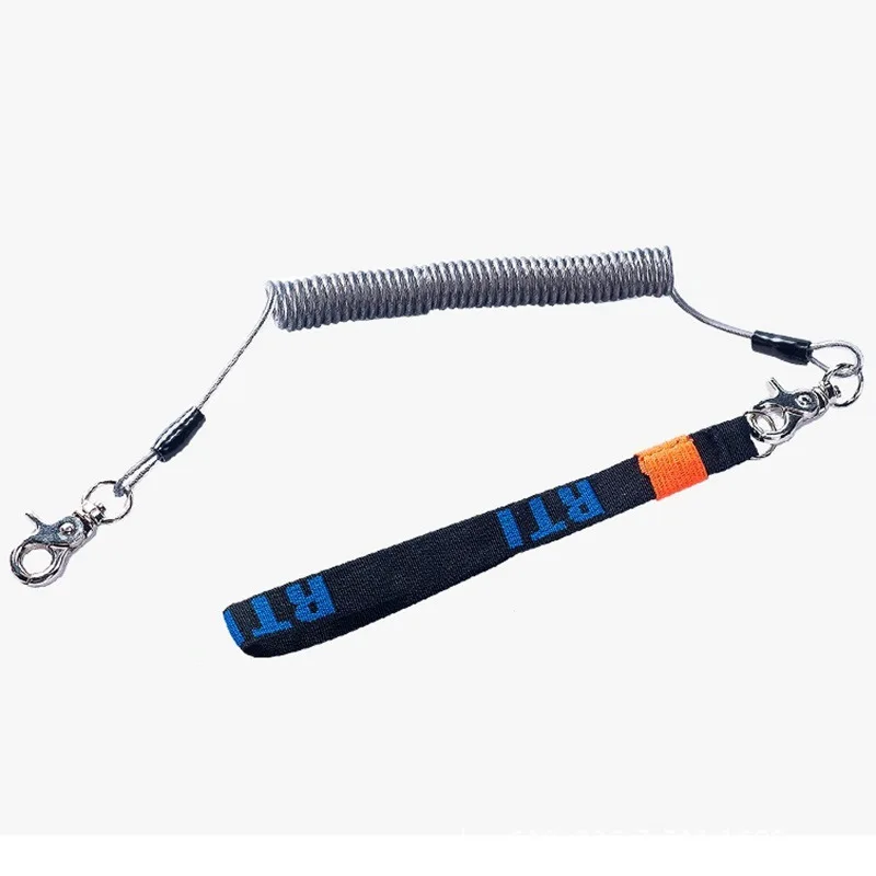 
Retractable Spring Coil Keychain Fishing Ropes Cord Retractable Key Ring with Metal Lobster Clasp 