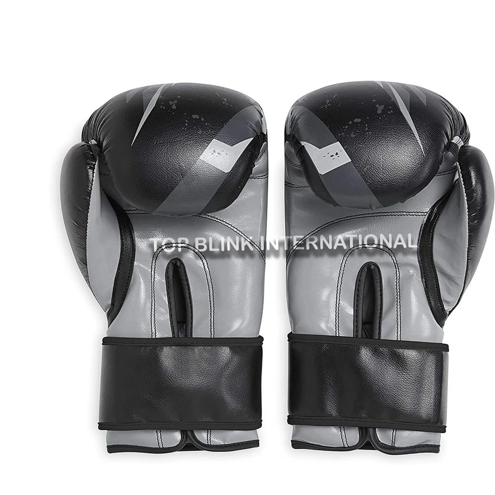 OEM Custom Logo Professional Boxing Gloves High Quty PU Leather for MMA Training 8oz Size Printed Pattern
