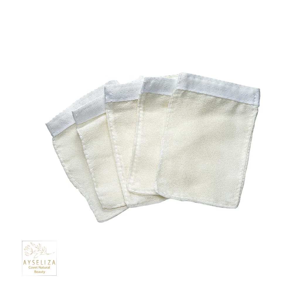 Silk Exfoliating Glove For Face By Ayseliza 100 Turkish Raw Cocoon Hammam Kesse Mitt Glow Dead Skin Tan Acne Removal Kessa OEM